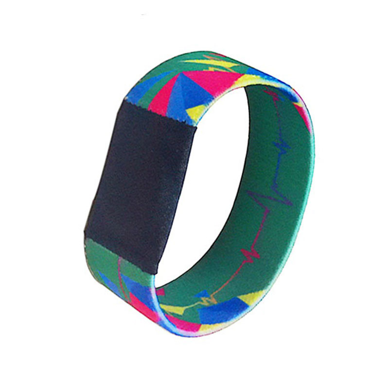 125Khz T5577 RFID Security Woven Fabric Wristbands စမတ် နိုင်လွန် လက်ကောက်များ